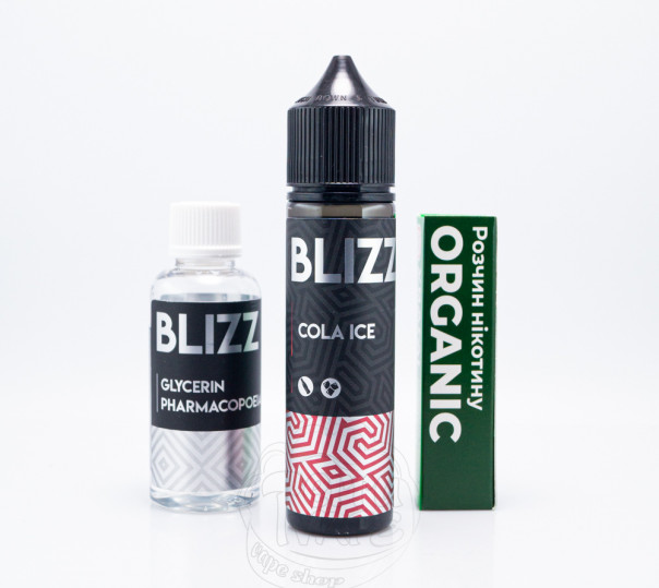 Рідина Blizz Organic Cola Ice 60ml 3mg зі смаком прохолодної коли (набір компонентів)
