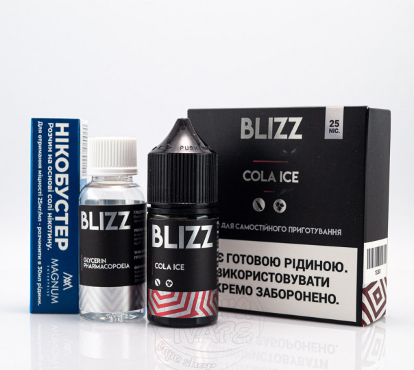 Жидкость Blizz Salt Cola Ice 30ml 50mg со вкусом Колы со льдом (набор компонентов) Жидкость Blizz Salt Cola Ice 30ml 50mg со вкусом Колы со льдом (набор компонентов)