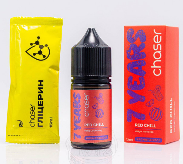 Жидкость Chaser 7 Years Red Chill Salt 30ml 65mg со вкусом арбузного лимонада (набор компонентов)