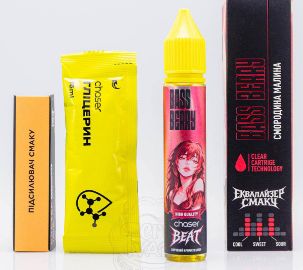Рідина Chaser Beat Salt Bass Berry 30ml 65mg зі смаком малини і чорної смородини з холодком (набір компонентів)