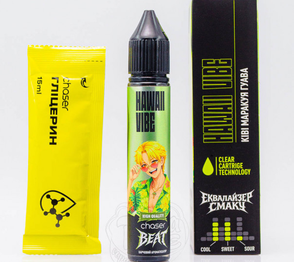 Рідина Chaser Beat Salt Hawai Vibe 30ml 65mg зі смаком тропічних фруктів (набір компонентів)