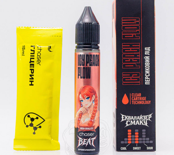 Рідина Chaser Beat Salt Icy Peach Flow 30ml 65mg зі смаком персика з холодком (набір компонентів)