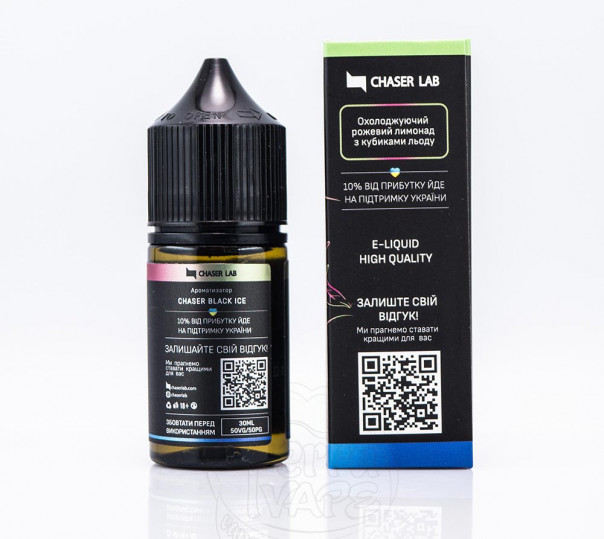 Жидкость Chaser Black New ICE Salt Pink Lemonade ICE 30ml 30mg на солевом никотине со вкусом розового лимонада с холодком Жидкость Chaser Black New ICE Salt Pink Lemonade ICE 30ml 30mg на солевом никотине со вкусом розового лимонада с холодком