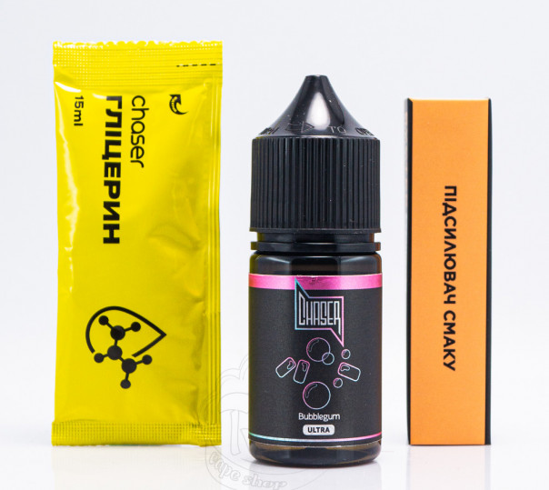 Рідина Chaser Black Ultra Salt Bubblegum 30ml 50mg зі смаком жуйки (набір компонентів)