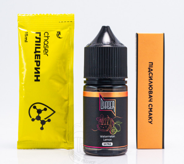 Рідина Chaser Black Ultra Salt Watermelon Lemon 30ml 65mg зі смаком кавуна та лимона (набір компонентів)