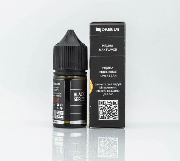 Рідина Chaser Black Salt Flirt 30ml 50mg на сольовому нікотині зі смаком апельсина, полуниці та гуави Рідина Chaser Black Salt Flirt 30ml 50mg на сольовому нікотині зі смаком апельсина, полуниці та гуави