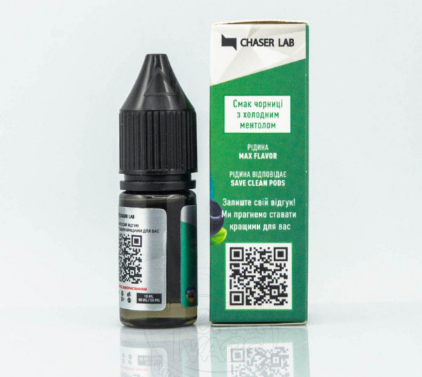 Жидкость Chaser For Pods Balance Salt Ментол Черника 10ml 30mg на солевом никотине Жидкость Chaser For Pods Balance Salt Ментол Черника 10ml 30mg на солевом никотине