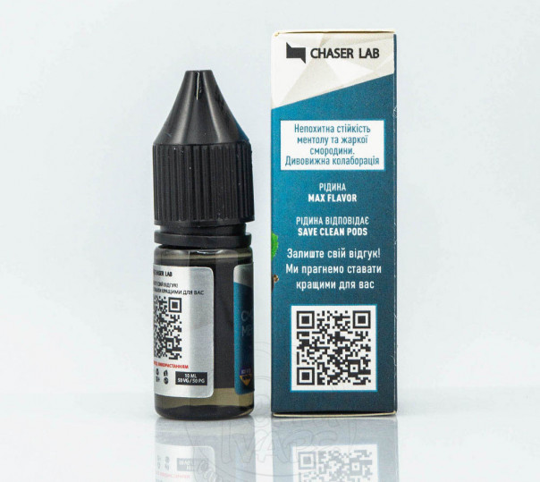 Рідина Chaser For Pods Balance Salt Смородина ментол 10ml 60mg на сольовому нікотині Рідина Chaser For Pods Balance Salt Смородина ментол 10ml 60mg на сольовому нікотині