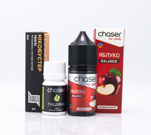 Рідина Chaser For Pods Balance Salt Яблуко 30ml 50mg (набір компонентів)
