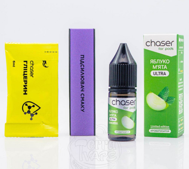 Жидкость Chaser For Pods Ultra Salt Яблоко Мята 10ml 50mg (набор компонентов)