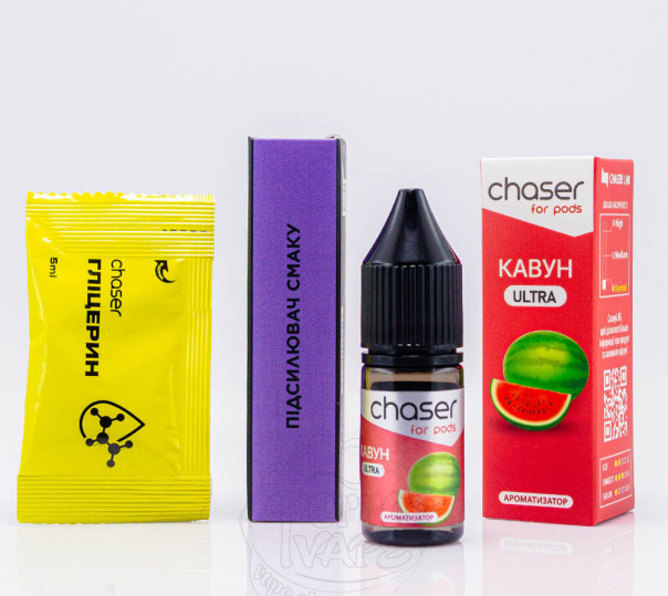 Жидкость Chaser For Pods Ultra Salt Арбуз 10ml 50mg (набор компонентов)