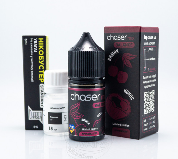 Рідина Chaser Mix Ultra Salt Вишня Кокос 30ml 50mg (набір компонентів)