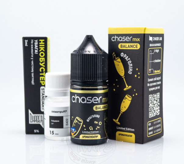 Рідина Chaser Mix Ultra Salt Фраголіно 30ml 50mg (набір компонентів)