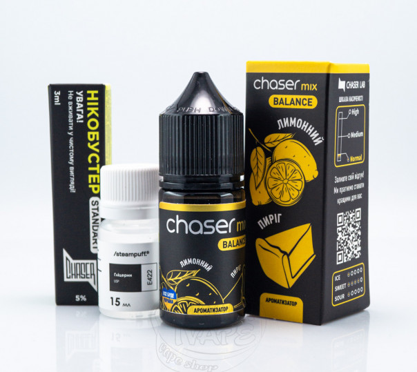 Жидкость Chaser Mix Ultra Salt Лимонный пирог 30ml 50mg (набор компонентов)