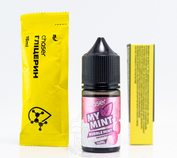 Рідина Chaser My Mint Salt Bubble Mint 30ml 65mg зі смаком м'ятної жуйки (набір компонентів)