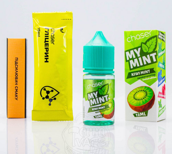 Рідина Chaser My Mint Salt Kiwi Mint 30ml 65mg зі смаком ківі та м'яти (набір компонентів)