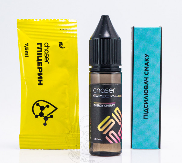Рідина Chaser Special Berry Salt Energy Cherry 15ml 65mg зі смаком вишневого енергетика (набір компонентів)