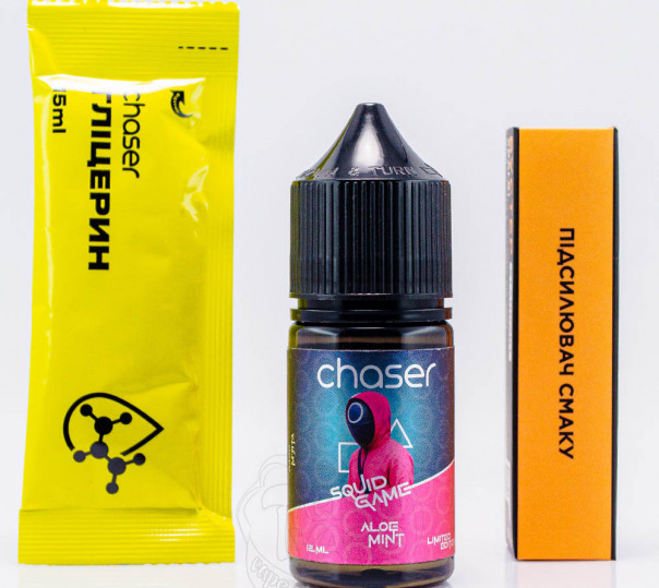 Рідина Chaser Squid Game Salt Aloe Mint 30ml 50mg зі смаком алое та м'яти (набір компонентів)