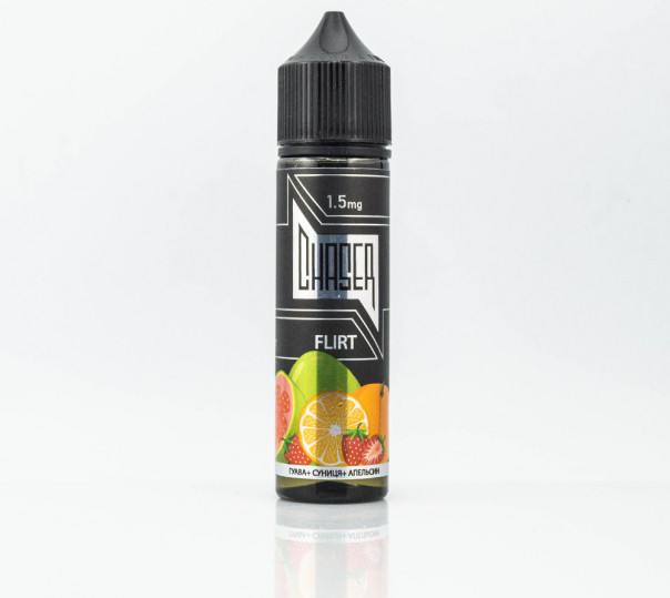 Рідина Chaser Black Organic Flirt 60ml 3mg на органічному нікотині зі смаком гуави, полуниці та апельсина