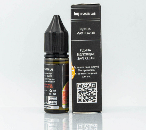 Жидкость Chaser Black Salt Flirt 15ml 30mg на солевом никотине со вкусом апельсина, клубники и гуавы Жидкость Chaser Black Salt Flirt 15ml 30mg на солевом никотине со вкусом апельсина, клубники и гуавы