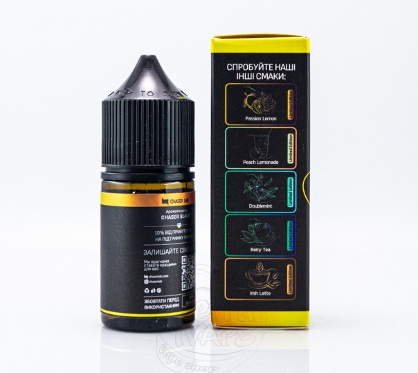 Рідина Chaser Black Balance Salt Banana Apple 30ml 30mg на сольовому нікотині зі смаком банану та яблука Рідина Chaser Black Balance Salt Banana Apple 30ml 30mg на сольовому нікотині зі смаком банану та яблука
