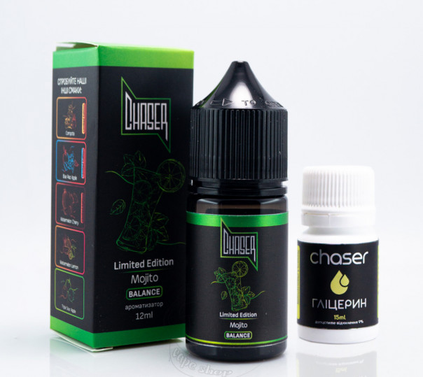 Рідина Chaser Black Ultra Salt Mojito 30ml 50mg зі смаком мохіто (набір компонентів)
