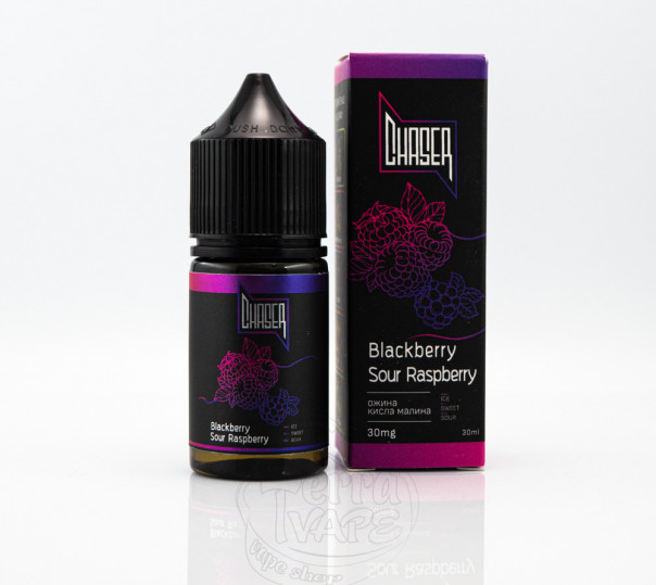 Жидкость Chaser Black Salt New Blackberry Sour Raspberry 30ml 30mg на солевом никотине со вкусом ежевики и малины