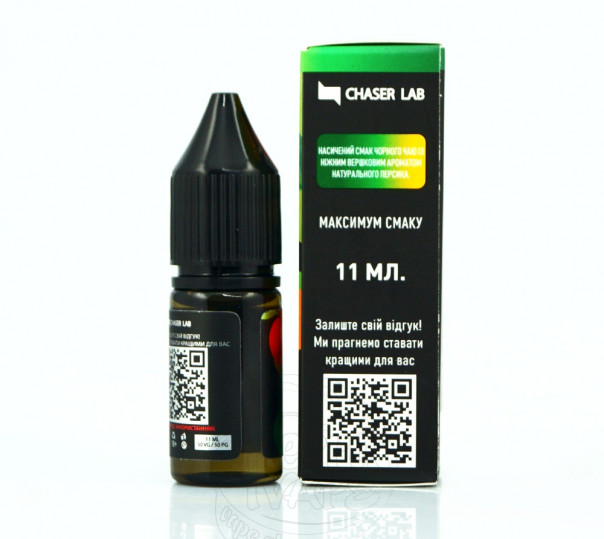 Рідина Chaser Lux Salt Peach Tea 11ml 50mg на сольовому нікотині зі смаком персикового чаю Рідина Chaser Lux Salt Peach Tea 11ml 50mg на сольовому нікотині зі смаком персикового чаю