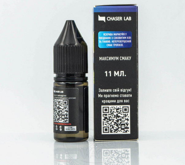 Рідина Chaser Lux Salt Kiwi Passion Fruit Guava 11ml 30mg на сольовому нікотині зі смаком ківі, маракуї та гуави Рідина Chaser Lux Salt Kiwi Passion Fruit Guava 11ml 30mg на сольовому нікотині зі смаком ківі, маракуї та гуави