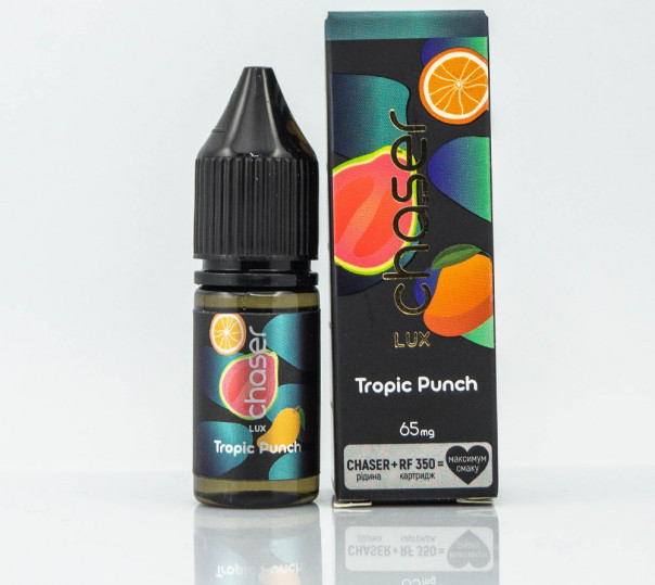 Рідина Chaser Lux Salt Tropic Punch 11ml 65mg на сольовому нікотині зі смаком манго, апельсина та гуави