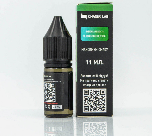Рідина Chaser Lux Salt Turbo Mint 11ml 30mg на сольовому нікотині зі смаком м'яти Рідина Chaser Lux Salt Turbo Mint 11ml 30mg на сольовому нікотині зі смаком м'яти