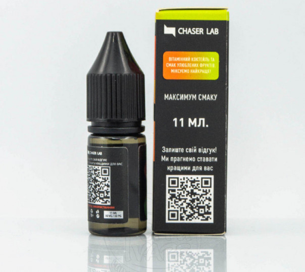 Рідина Chaser Lux Salt Vitamin 11ml 50mg на сольовому нікотині зі смаком яблука з динею Рідина Chaser Lux Salt Vitamin 11ml 50mg на сольовому нікотині зі смаком яблука з динею