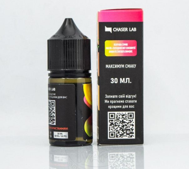 Рідина Chaser Lux Salt Cherry Lemon 30ml 30mg на сольовому нікотині зі смаком вишні та лимона Рідина Chaser Lux Salt Cherry Lemon 30ml 30mg на сольовому нікотині зі смаком вишні та лимона