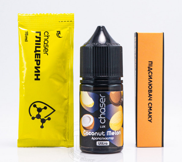 Рідина Chaser Lux Salt Coconut Melon 30ml 50mg зі смаком дині та кокоса (набір компонентів)