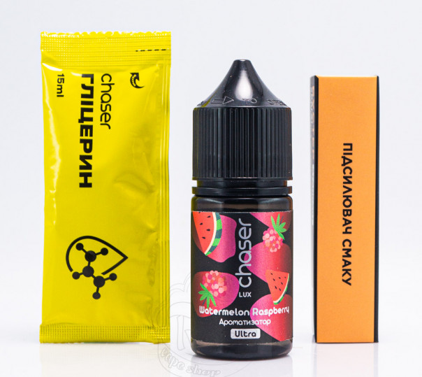 Рідина Chaser Lux Salt Watermelon Raspberry 30ml 50mg зі смаком кавуна та малини (набір компонентів)