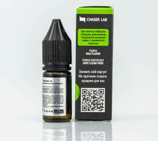 Жидкость Chaser Mix Salt Гуава Персик 10ml 60mg на солевом никотине Жидкость Chaser Mix Salt Гуава Персик 10ml 60mg на солевом никотине