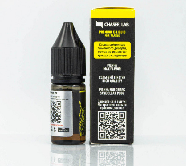 Рідина Chaser Mix Salt Лимонний Пиріг 10ml 60mg на сольовому нікотині Рідина Chaser Mix Salt Лимонний Пиріг 10ml 60mg на сольовому нікотині