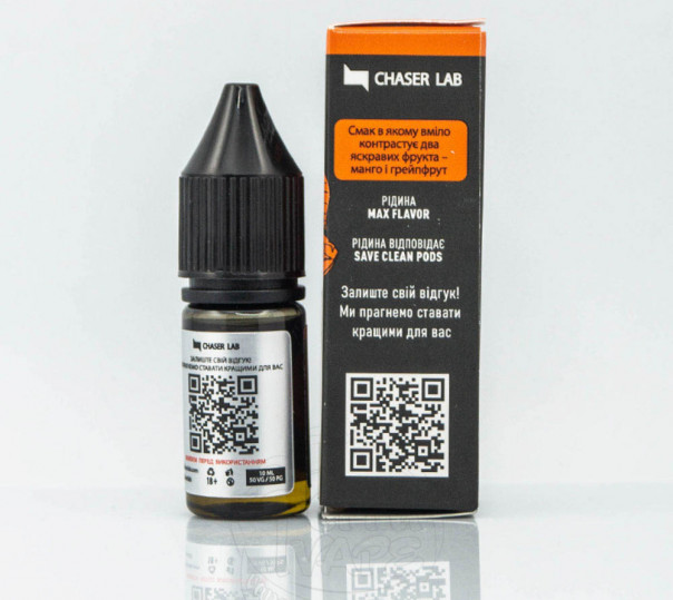 Рідина Chaser Mix Salt Манго Грейпфрут 10ml 30mg на сольовому нікотині Рідина Chaser Mix Salt Манго Грейпфрут 10ml 30mg на сольовому нікотині