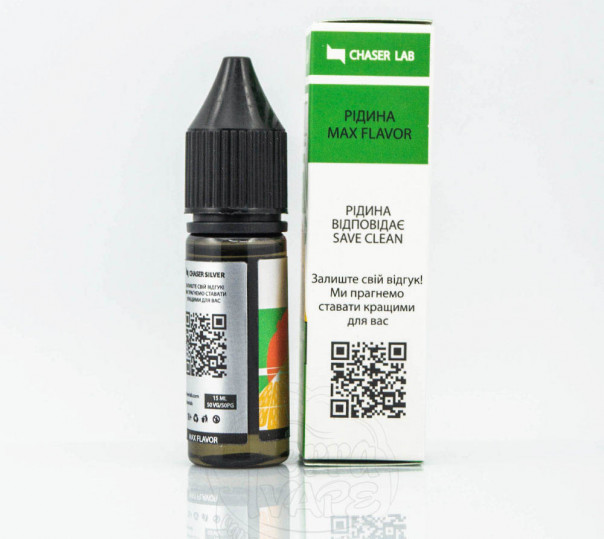 Рідина Chaser Silver Salt Bali Plus+ 15ml 50mg на сольовому нікотині зі смаком апельсина, маракуї та манго Рідина Chaser Silver Salt Bali Plus+ 15ml 50mg на сольовому нікотині зі смаком апельсина, маракуї та манго
