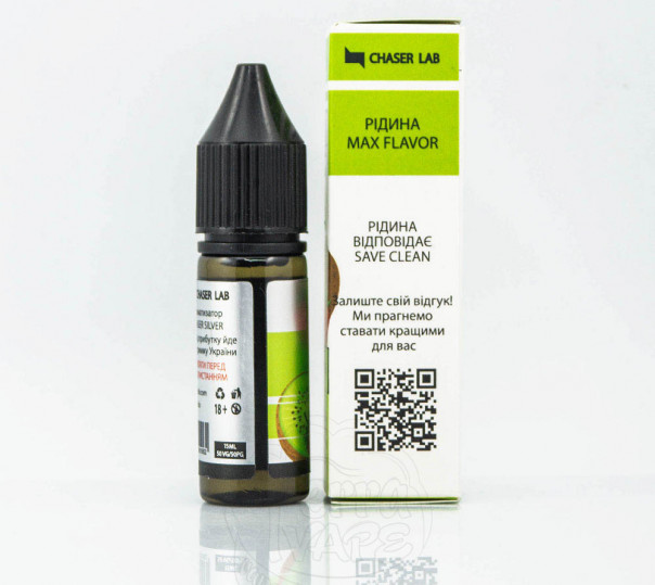 Рідина Chaser Silver Salt Banny 15ml 50mg на сольовому нікотині зі смаком ківі та полуниці Рідина Chaser Silver Salt Banny 15ml 50mg на сольовому нікотині зі смаком ківі та полуниці