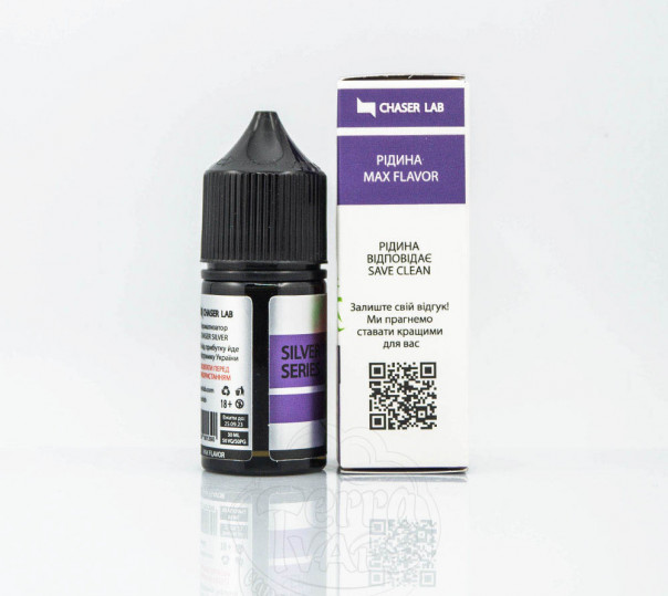 Рідина Chaser Silver Salt Pamberry X 30ml 50mg на сольовому нікотині зі смаком ягід Рідина Chaser Silver Salt Pamberry X 30ml 50mg на сольовому нікотині зі смаком ягід