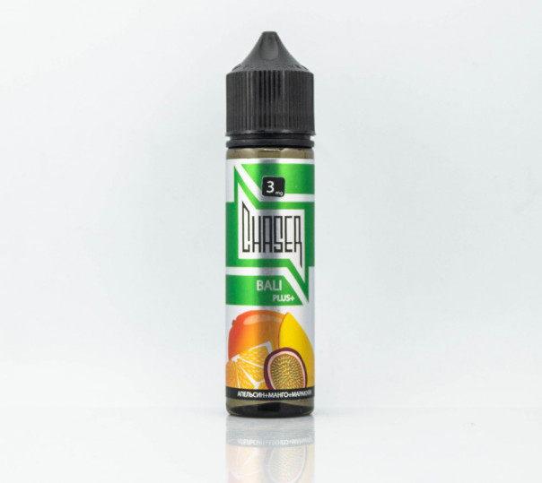 Рідина Chaser Silver Organic Organic Bali Plus+ 60ml 0mg без нікотину зі смаком манго, маракуї та апельсина