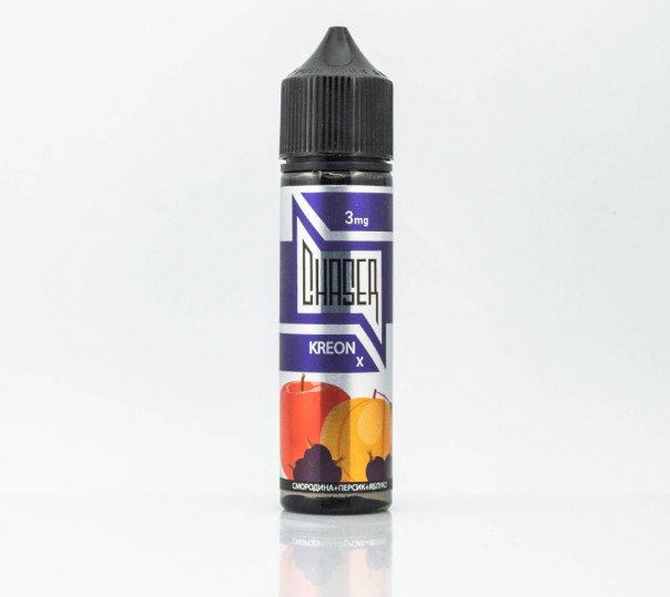 Жидкость Chaser Silver Organic Kreon X 60ml 0mg без никотина со вкусом яблока, персика и смородины