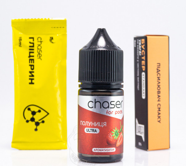 Рідина Chaser For Pods Ultra Полуниця 30ml 50mg (набір компонентів)