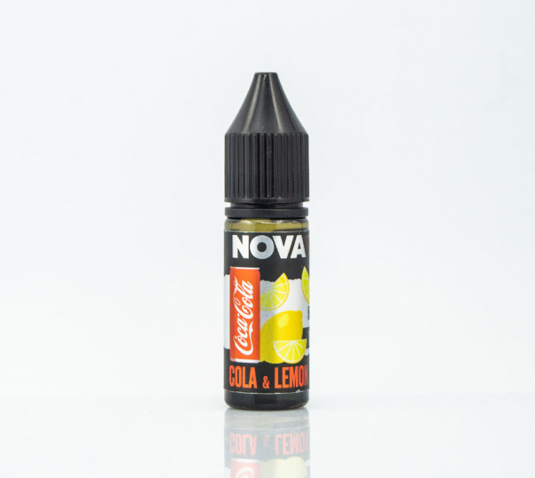 Рідина Nova Salt Cola Lemon 15ml 50mg на сольовому нікотині зі смаком коли з лимоном