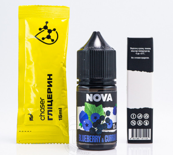 Рідина Nova Salt Blueberry Currant 30ml 50mg зі смаком чорниці та смородини (набір компонентів)