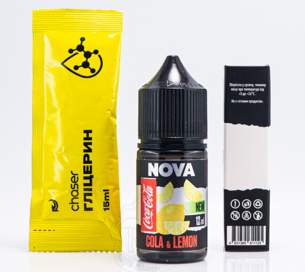 Жидкость Nova Salt Cola Lemon 30ml 50mg со вкусом колы с лимоном (набор компонентов)