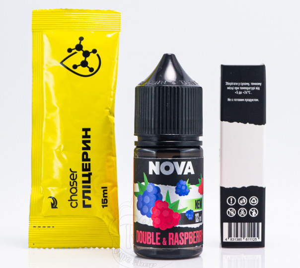 Жидкость Nova Salt Double Raspberry 30ml 65mg со вкусом малины (набор компонентов)