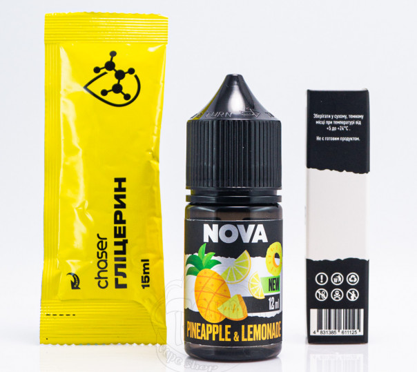 Жидкость Nova Salt Pineapple Lemonade 30ml 50mg со вкусом ананасового лимонада (набор компонентов)
