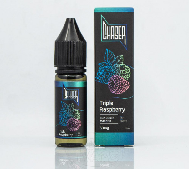 Жидкость Chaser Black Salt New Triple Raspberry 15ml 50mg на солевом никотине со вкусом малины